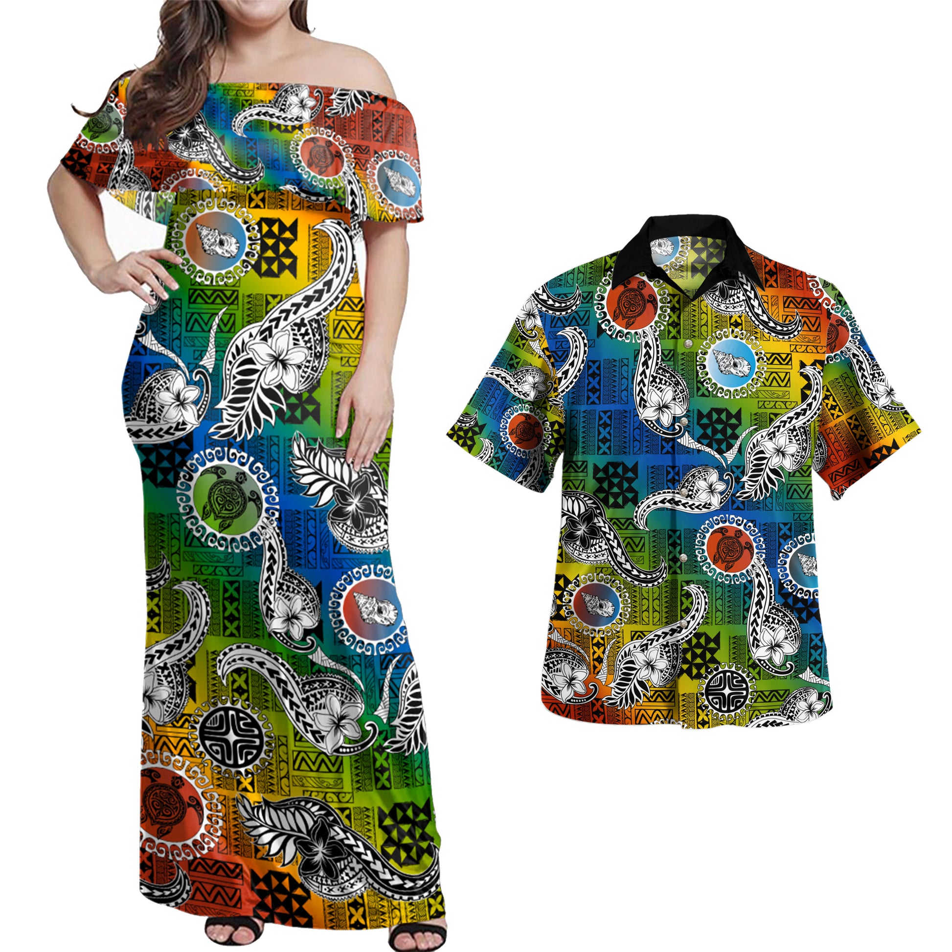 Tahiti Combo Dress And Shirt Tribal Tattoo