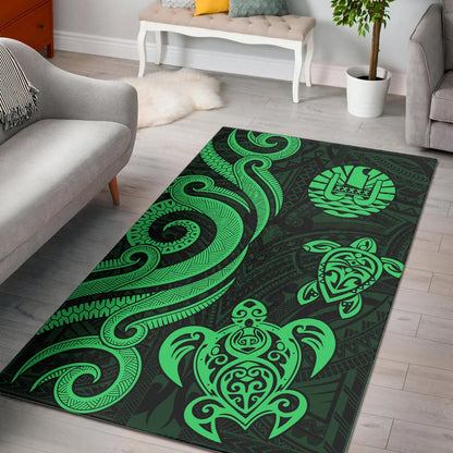 Tahiti Area Rug - Green Tentacle Turtle