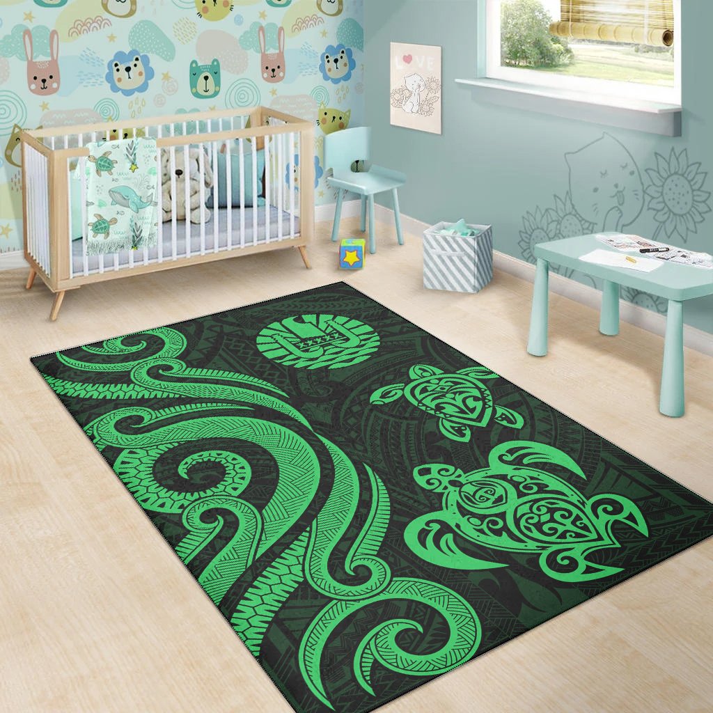 Tahiti Area Rug - Green Tentacle Turtle