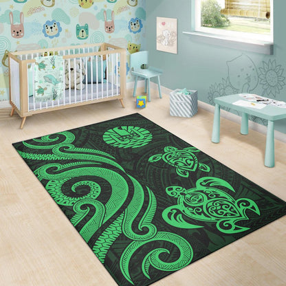 Tahiti Area Rug - Green Tentacle Turtle