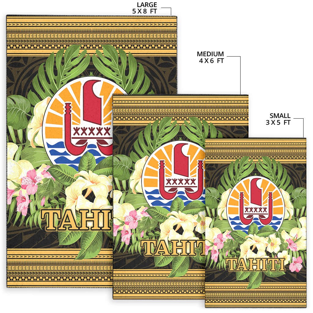 Tahiti Area Rug - Polynesian Gold Patterns Collection