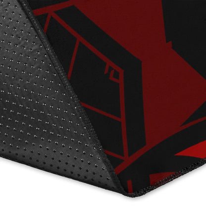 Tahiti Area Rug - Polynesian Hook And Hibiscus (Red)