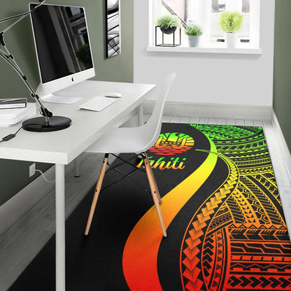 Tahiti Area Rug - Reggae Polynesian Tentacle Tribal Pattern