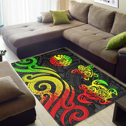 Tahiti Area Rug - Reggae Tentacle Turtle