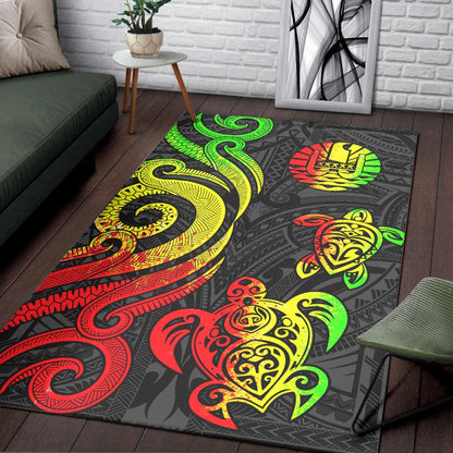 Tahiti Area Rug - Reggae Tentacle Turtle