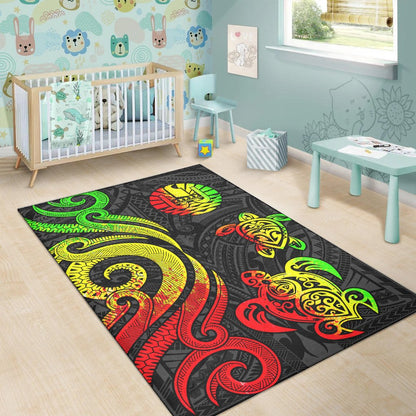 Tahiti Area Rug - Reggae Tentacle Turtle