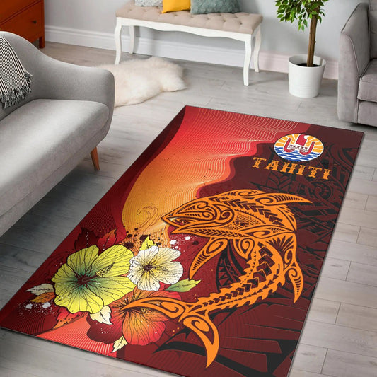 Tahiti Area Rugs - Tribal Tuna Fish