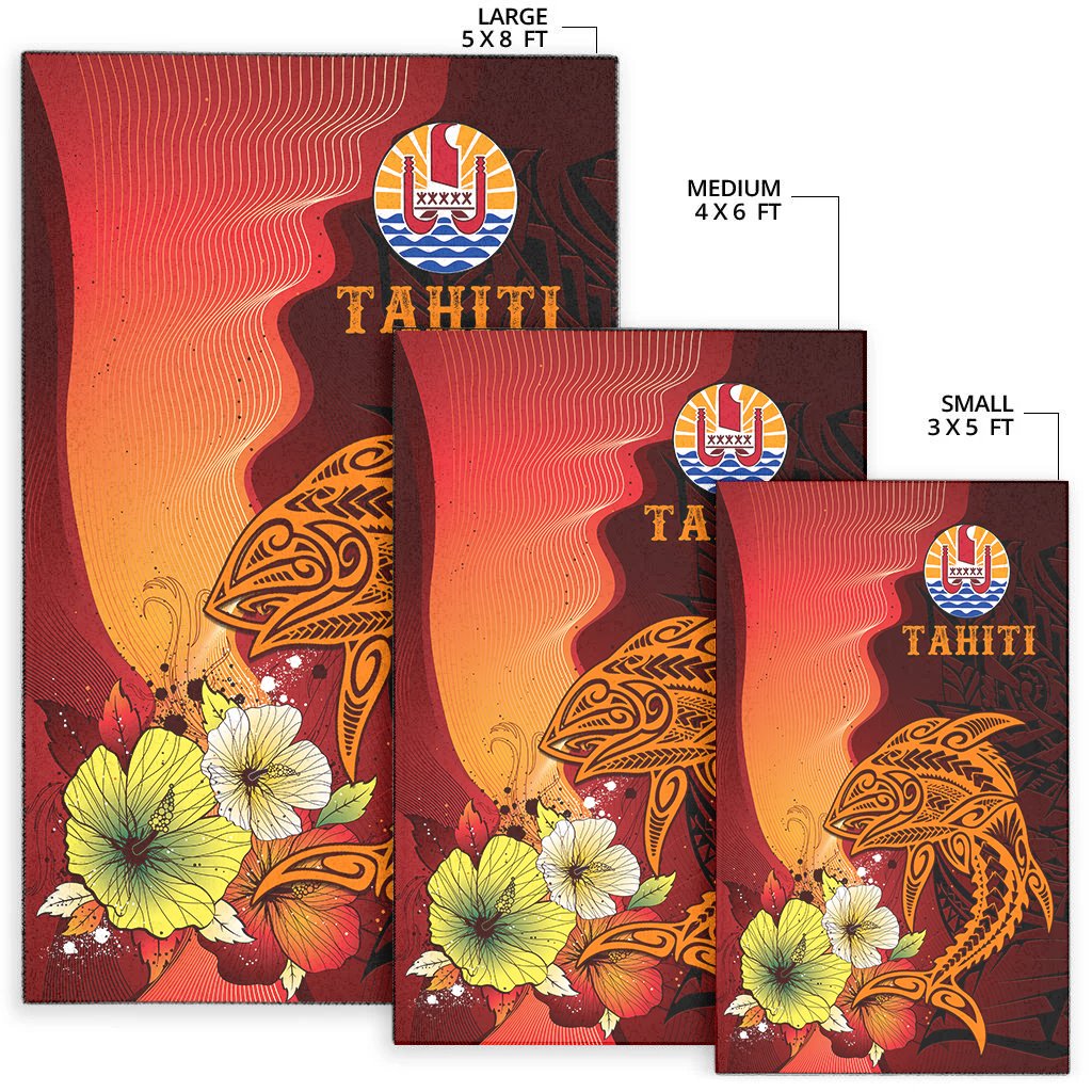 Tahiti Area Rugs - Tribal Tuna Fish