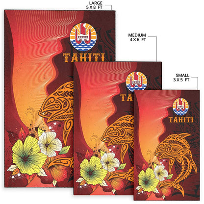 Tahiti Area Rugs - Tribal Tuna Fish