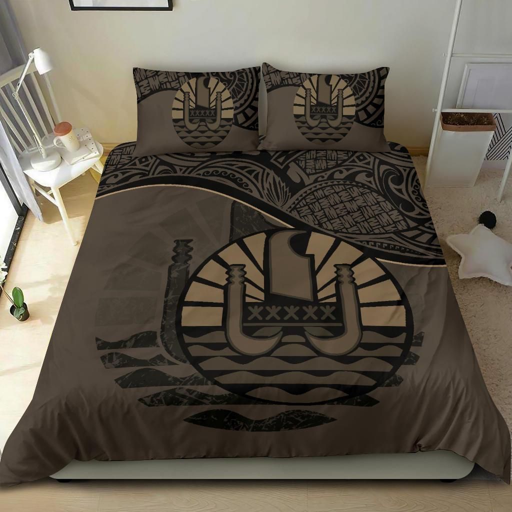 Tahiti Duvet Cover Set - Tahiti Flag Brown