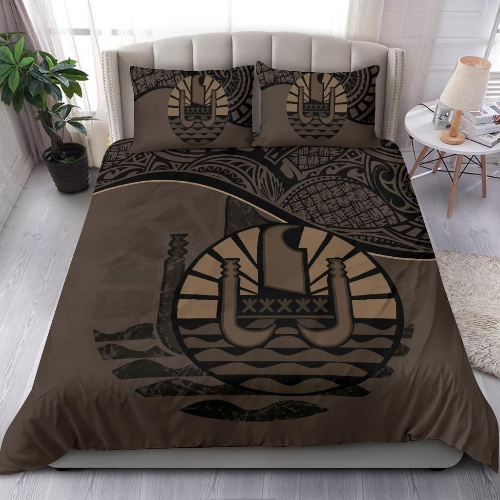 Tahiti Duvet Cover Set - Tahiti Flag Brown