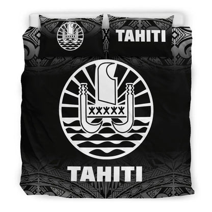 Tahiti Duvet Cover Set - Black Fog Style