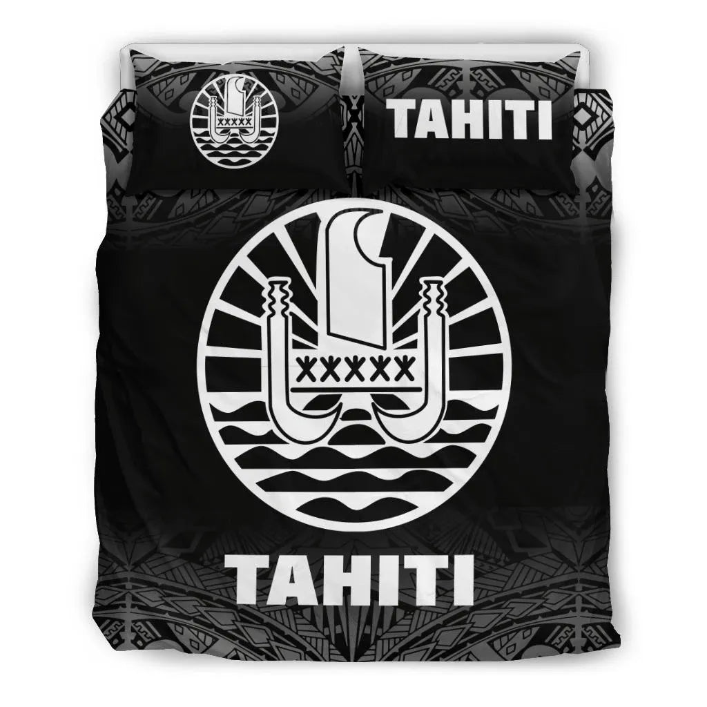 Tahiti Duvet Cover Set - Black Fog Style