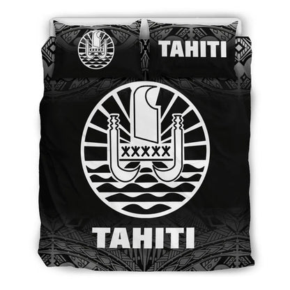 Tahiti Duvet Cover Set - Black Fog Style