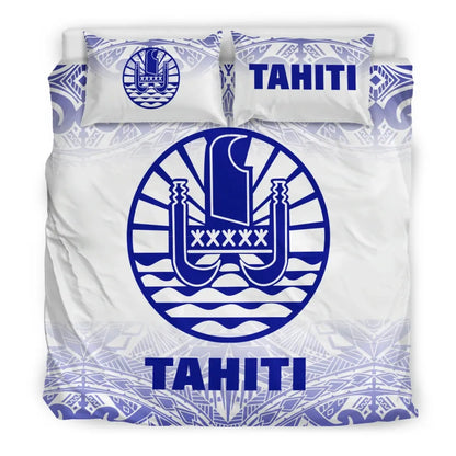 Tahiti Duvet Cover Set - Blue Fog Style