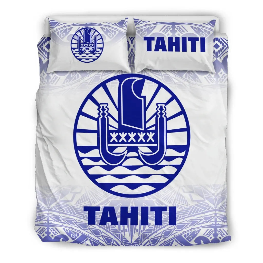 Tahiti Duvet Cover Set - Blue Fog Style