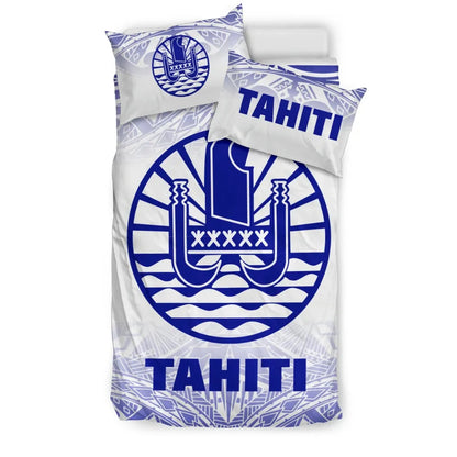 Tahiti Duvet Cover Set - Blue Fog Style