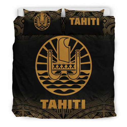 Tahiti Duvet Cover Set - Gold Fog Style