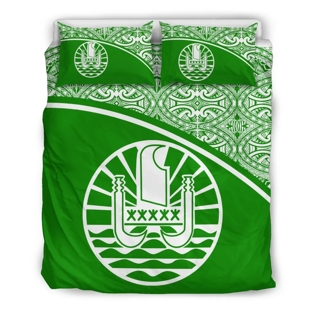 Tahiti Duvet Cover Set - Green Curve Style