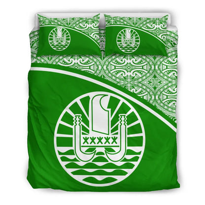 Tahiti Duvet Cover Set - Green Curve Style