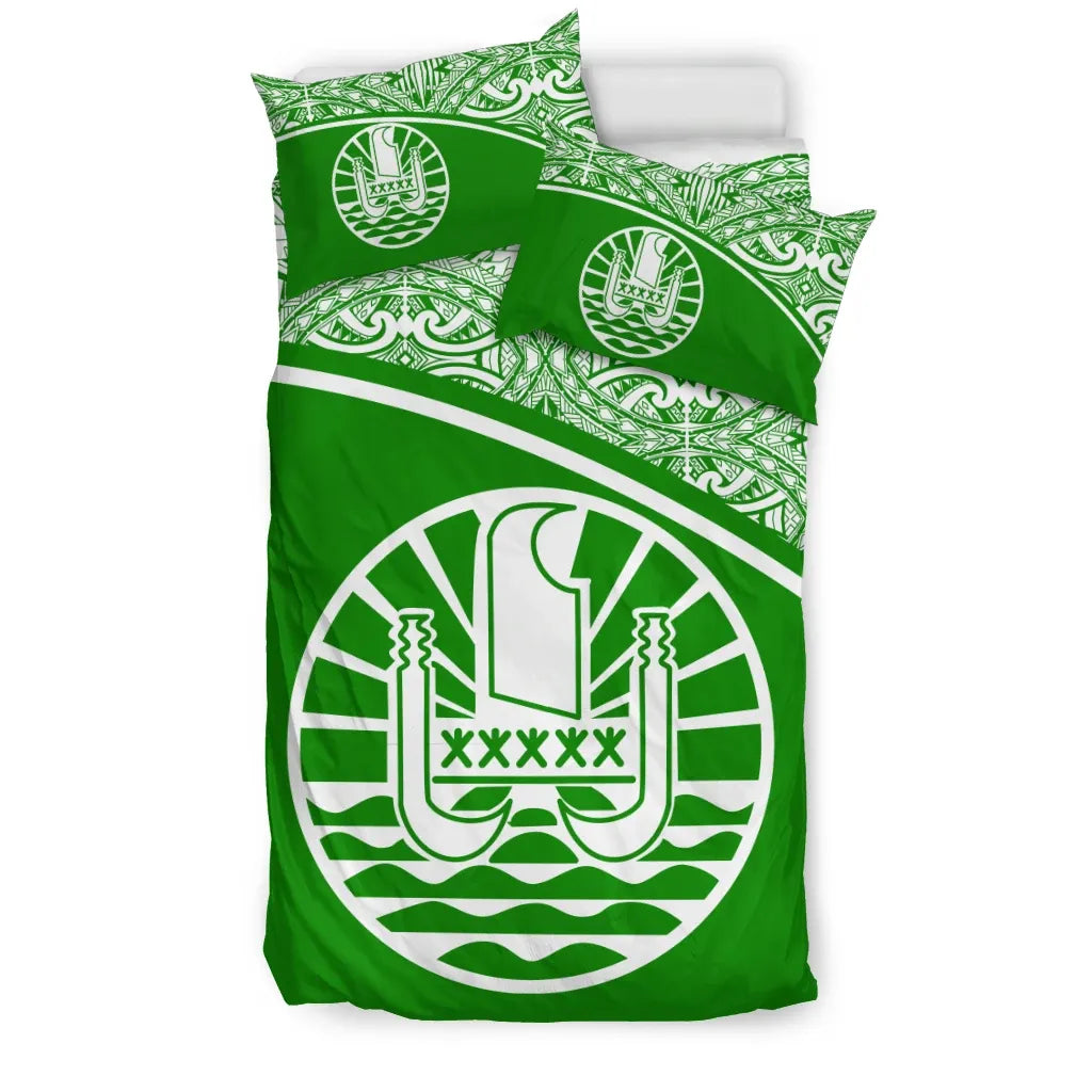 Tahiti Duvet Cover Set - Green Curve Style