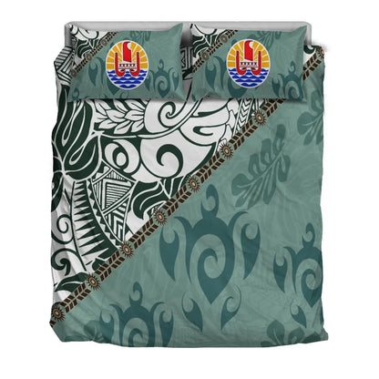 Tahiti Bedding Set - Leaves And Turtles