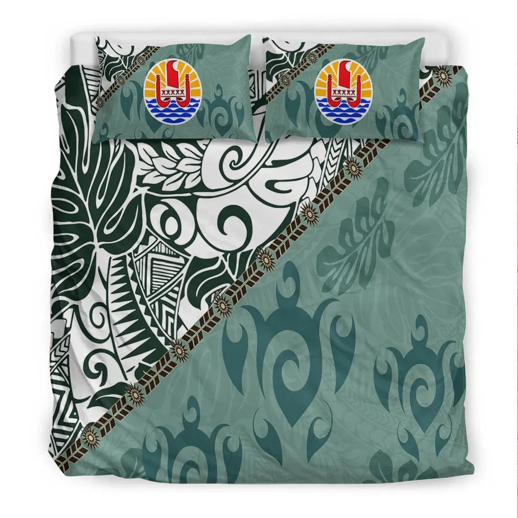Tahiti Bedding Set - Leaves And Turtles
