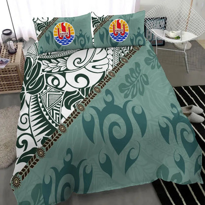 Tahiti Bedding Set - Leaves And Turtles