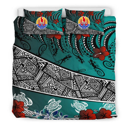 Tahiti Bedding Set - Lizard And Turtle Green