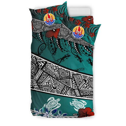 Tahiti Bedding Set - Lizard And Turtle Green