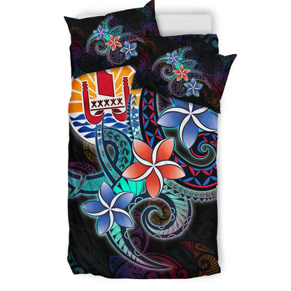 Tahiti Bedding Set - Plumeria Flowers Style