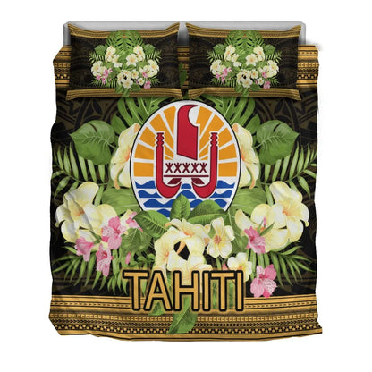 Tahiti Bedding Set - Polynesian Gold Patterns Collection