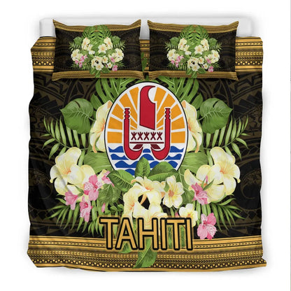 Tahiti Bedding Set - Polynesian Gold Patterns Collection