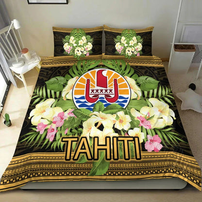 Tahiti Bedding Set - Polynesian Gold Patterns Collection