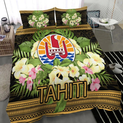 Tahiti Bedding Set - Polynesian Gold Patterns Collection