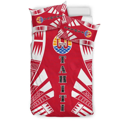 Tahiti Duvet Cover Set - Polynesian Tattoo Flag