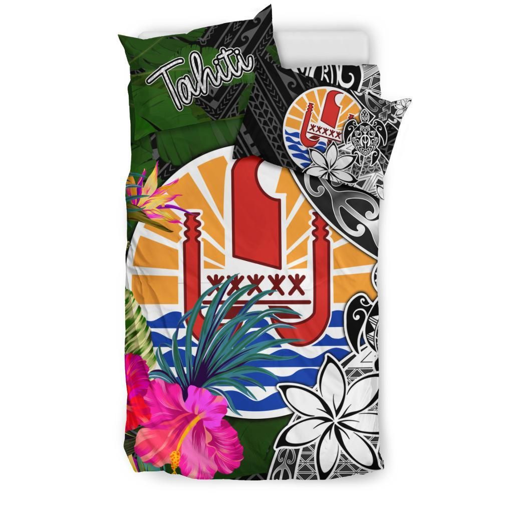 Tahiti Bedding Set - Turtle Plumeria Banana Leaf