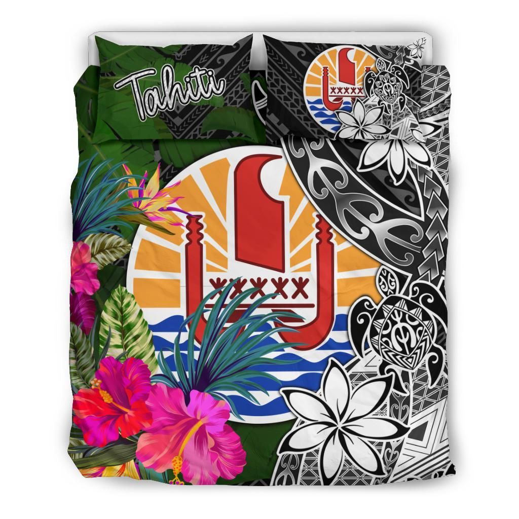Tahiti Bedding Set - Turtle Plumeria Banana Leaf