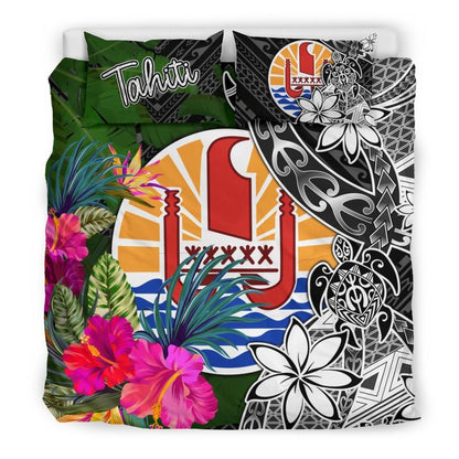 Tahiti Bedding Set - Turtle Plumeria Banana Leaf