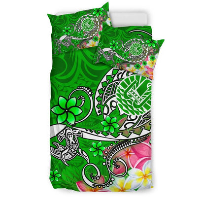 Tahiti Bedding Set - Turtle Plumeria (Green)