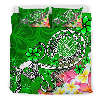 Tahiti Bedding Set - Turtle Plumeria (Green)