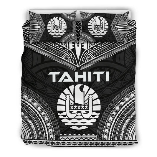 Tahiti Polynesian Chief Duvet Cover Set - Black Version