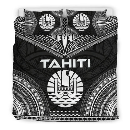 Tahiti Polynesian Chief Duvet Cover Set - Black Version