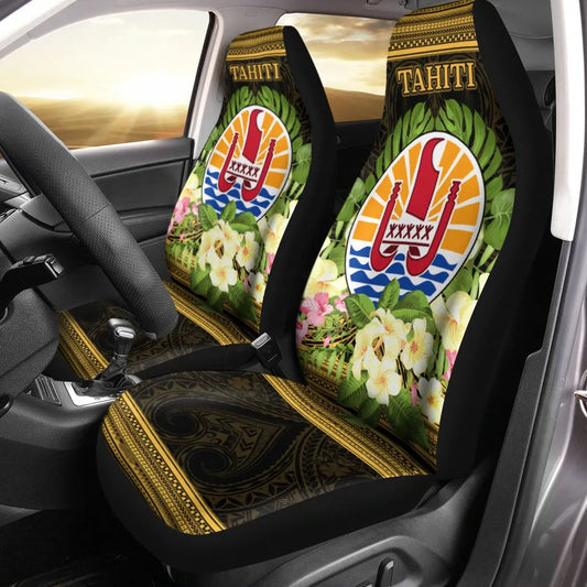 Tahiti Car Seat Cover - Polynesian Gold Patterns Collection