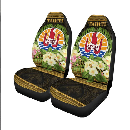 Tahiti Car Seat Cover - Polynesian Gold Patterns Collection