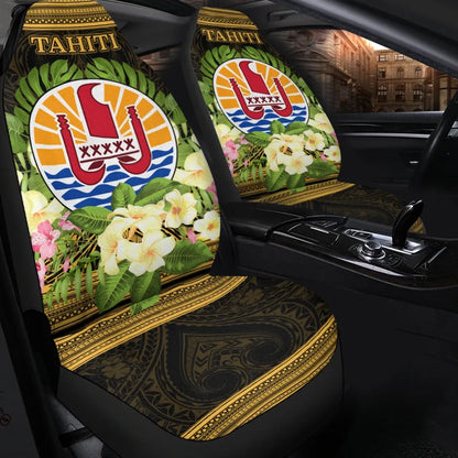Tahiti Car Seat Cover - Polynesian Gold Patterns Collection
