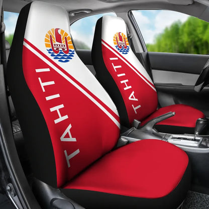 Tahiti Car Seat Covers - Tahiti Flag Curve Version