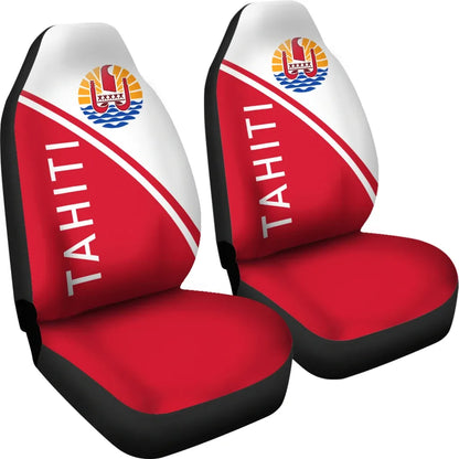 Tahiti Car Seat Covers - Tahiti Flag Curve Version