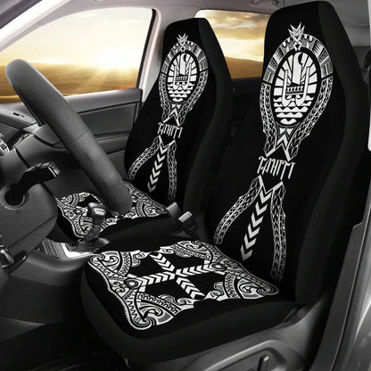 Tahiti Car Seat Covers - Tahiti Flag Polynesian Tribal