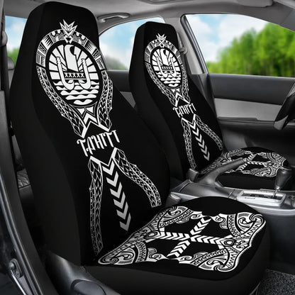 Tahiti Car Seat Covers - Tahiti Flag Polynesian Tribal